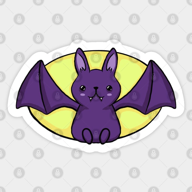 Bat Kawaii Man Sticker by Sweet Kawaii